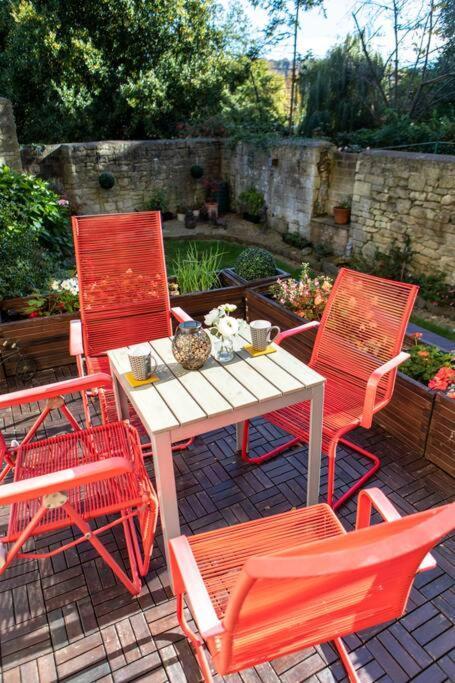 Georgian House Garden Apartment Bath Bagian luar foto